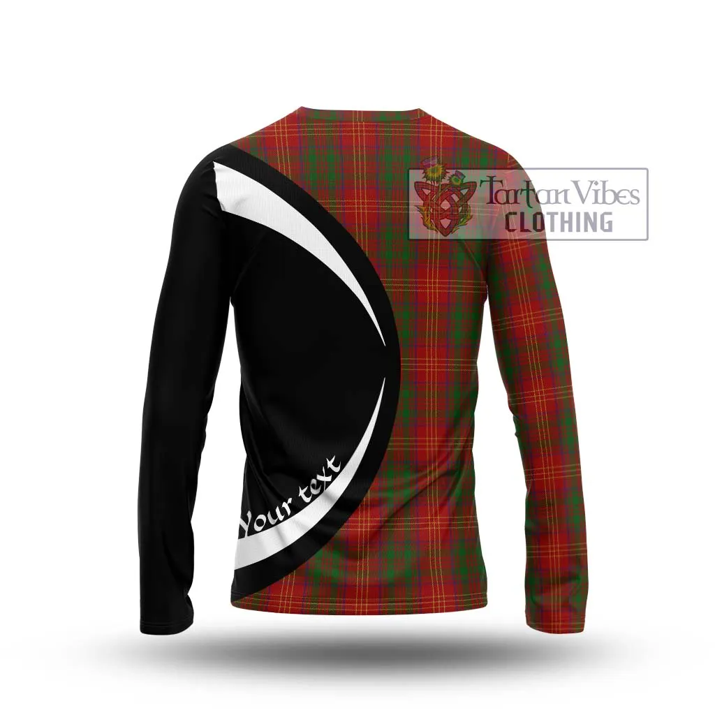 Burns Tartan Long Sleeve T-Shirt with Family Crest Circle Style