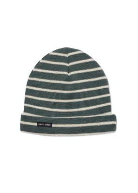 Cartier sailor hat for kids - striped, in soft wool (VEGETAL/ECUME)