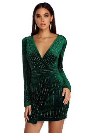 Cassie Velvet Wrap Dress