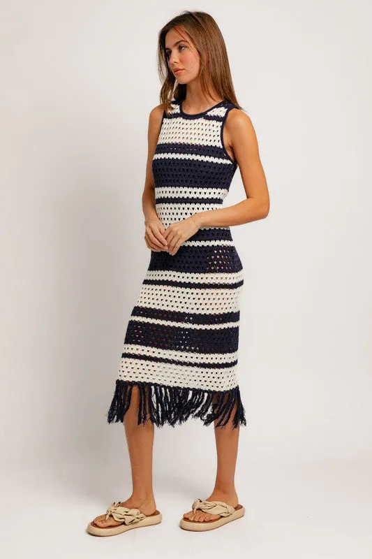 Chelsea Crochet Effect Sweater Dress