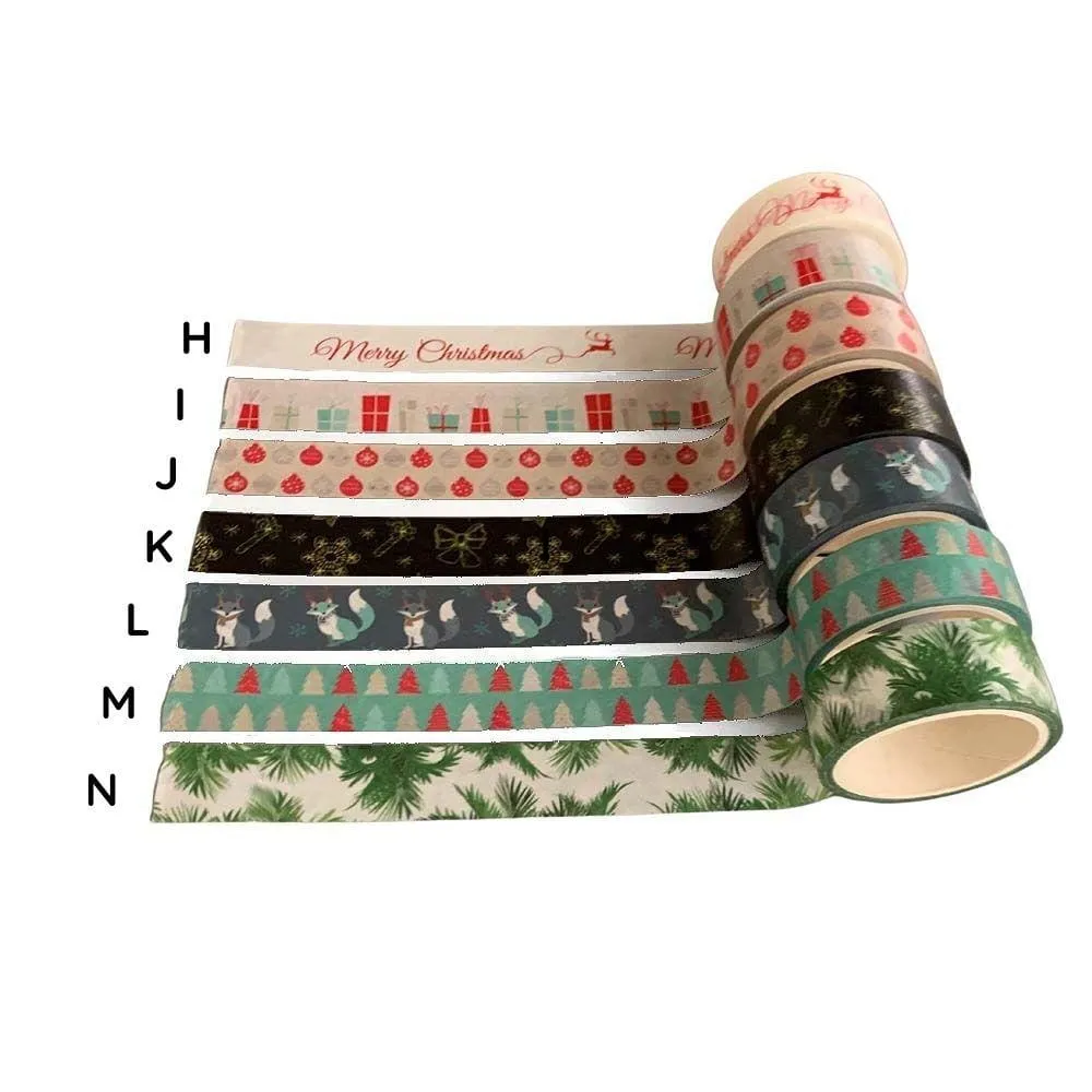 Christmas Biodegradable Washi Tape 15mm x 5m