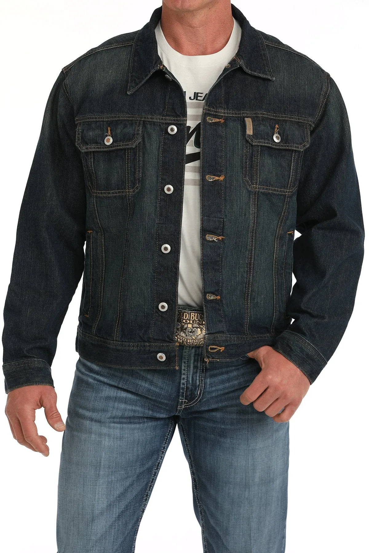 Cinch Mens Dark Stonewash Denim Jacket - MWJ1122014