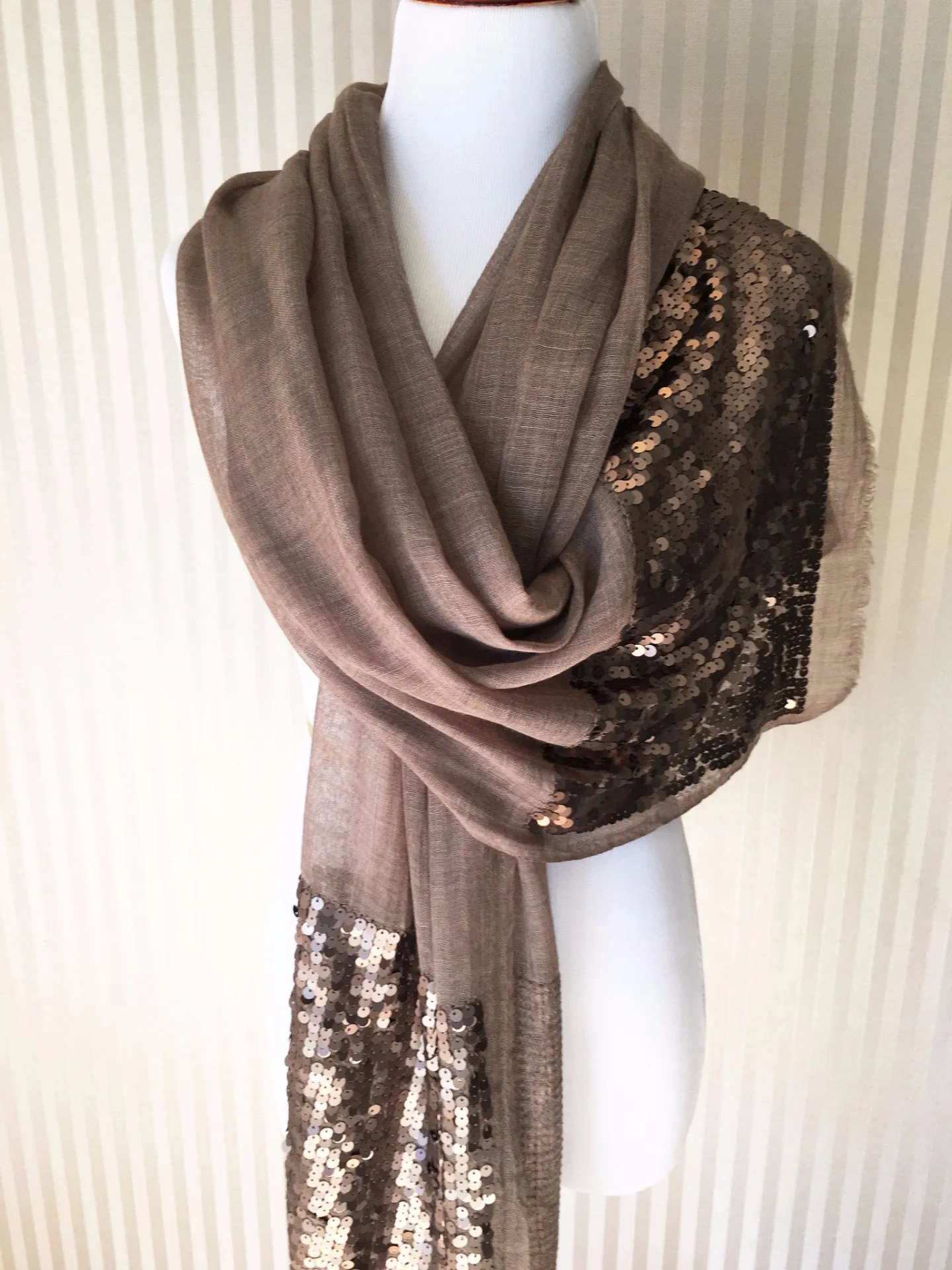 Classic Shimmery Copper Shawl Wrap