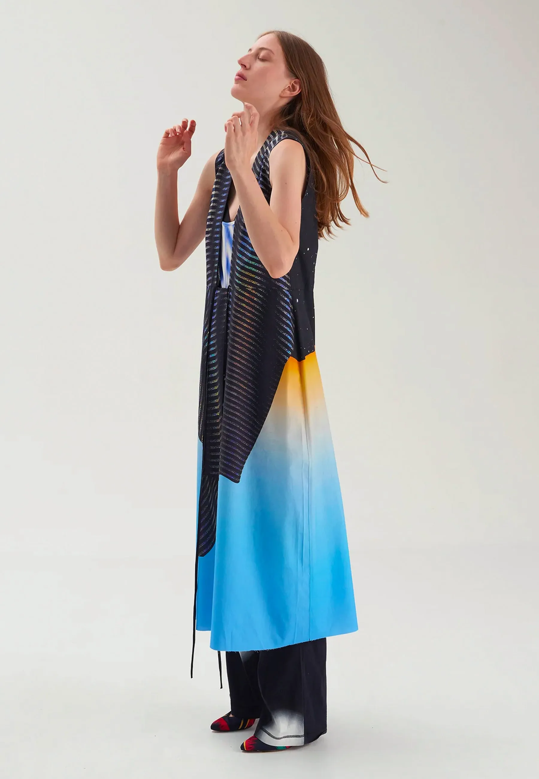 Closed Wrap Dress - Galaxy Drape