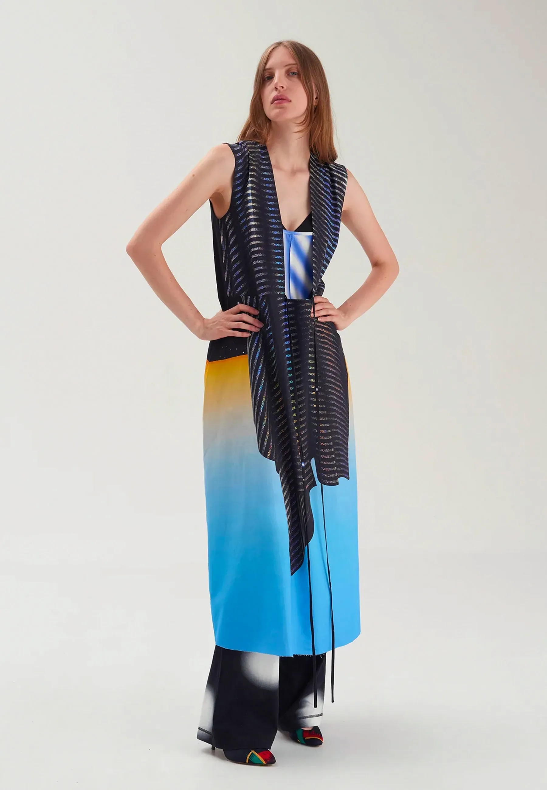 Closed Wrap Dress - Galaxy Drape