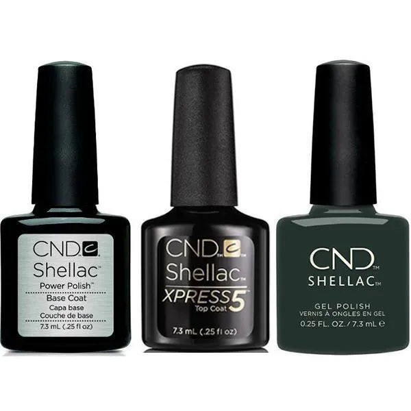 CND - Shellac Xpress5 Combo - Base, Top & Aura (0.25 oz)