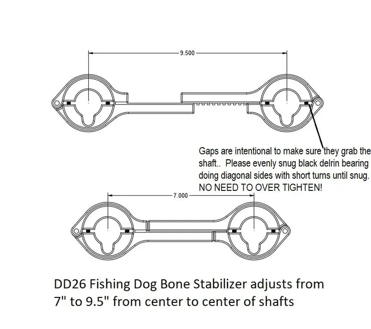 DD26 Fishing Dog Bone Stabilizer Bracket