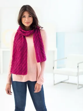 Diagonal Eyelets Shawl (Crochet) - Version 2