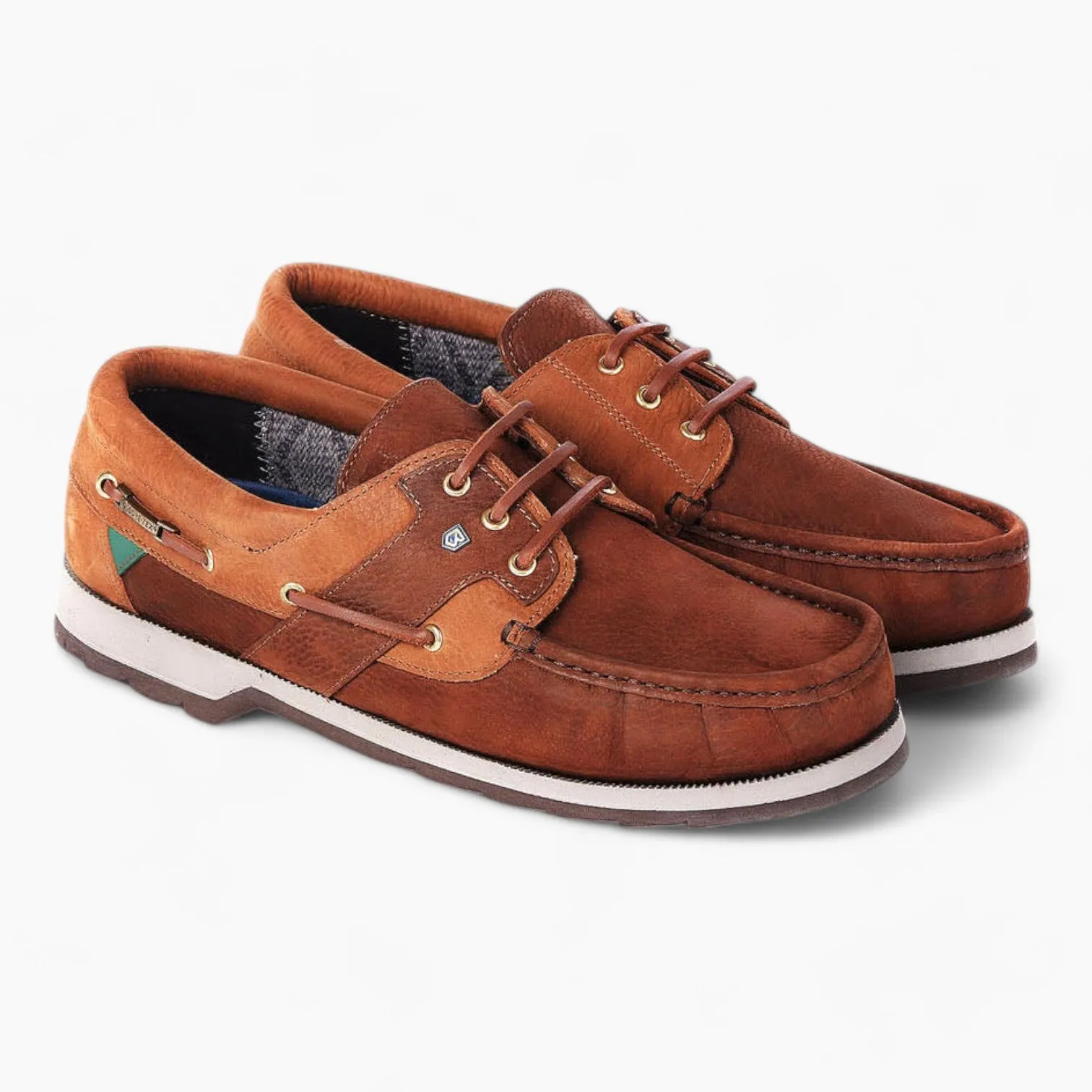 Dubarry Clipper Deck Shoe - Donkey Brown: Two-Tone Luxury Gortex Boat Shoe