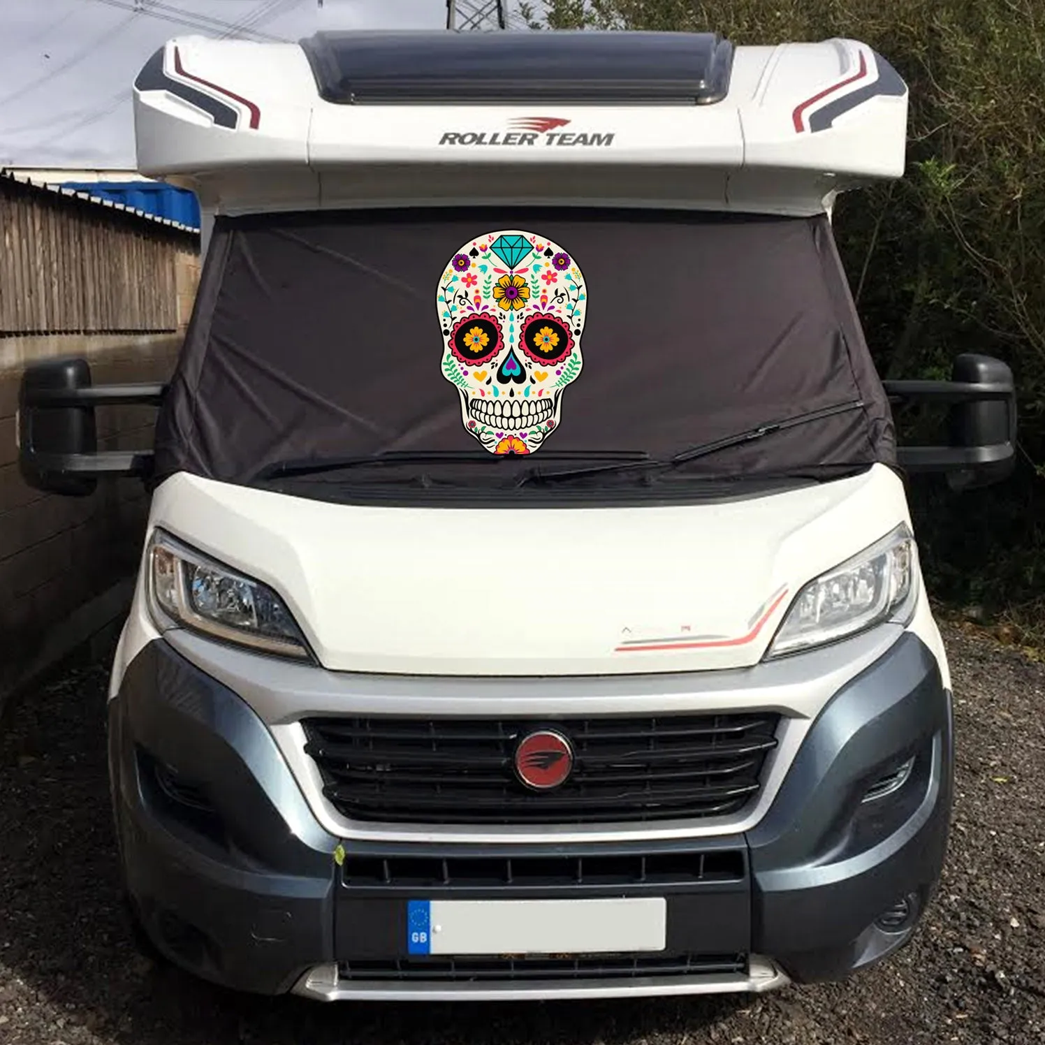 Ducato, Boxer, Relay Motorhome Screen Wrap - Sugar Skull