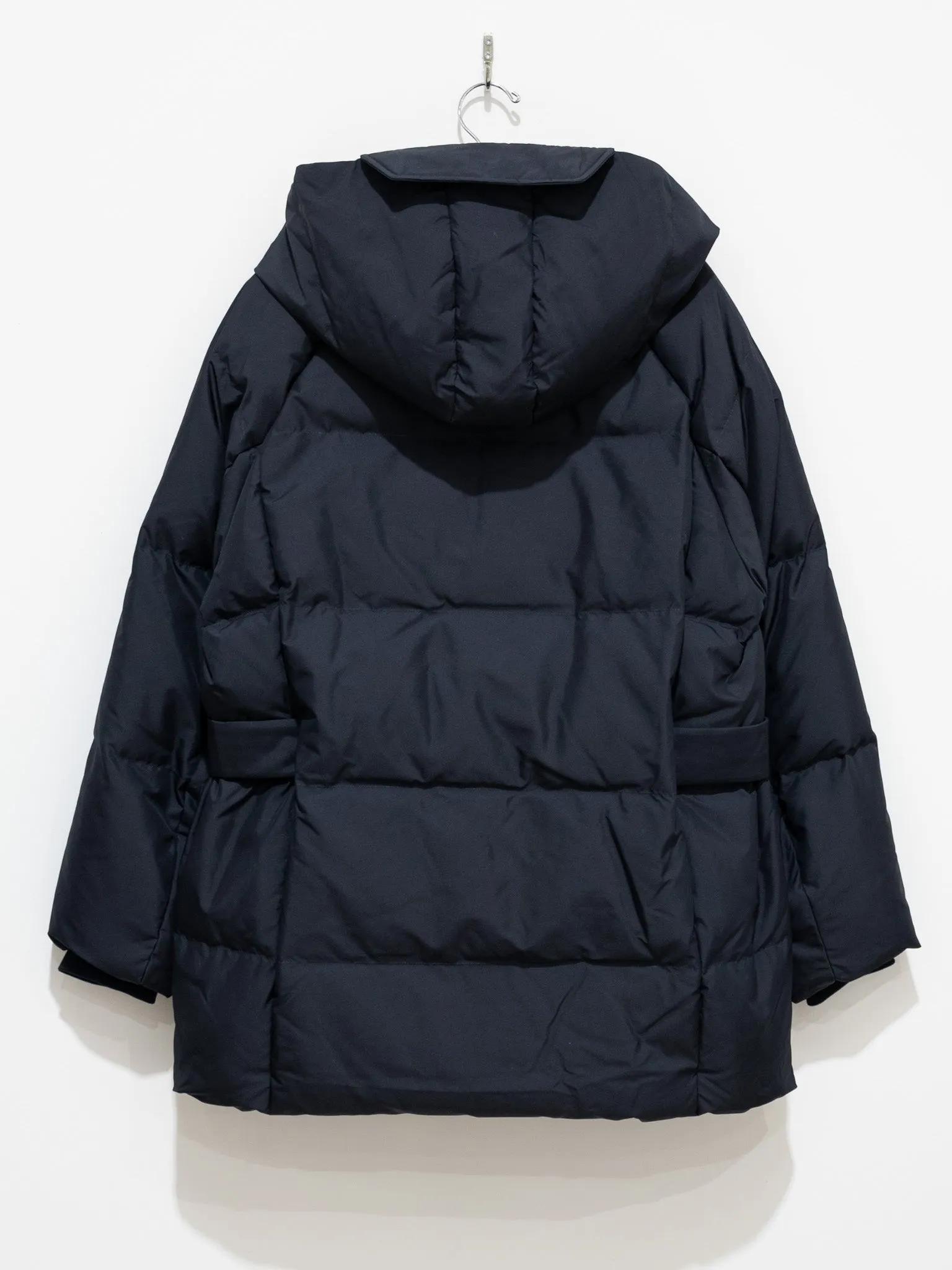 Duck Down Hooded Robe - Navy