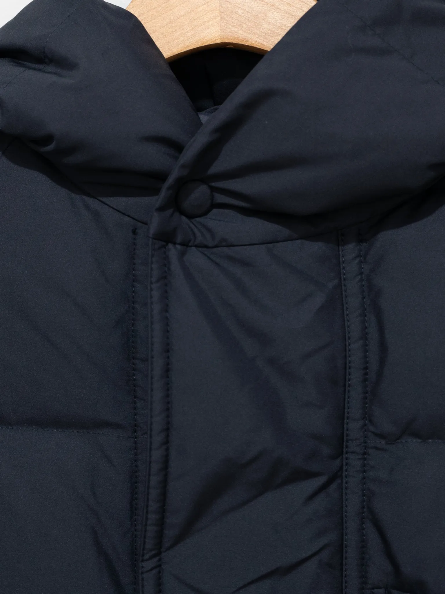 Duck Down Hooded Robe - Navy