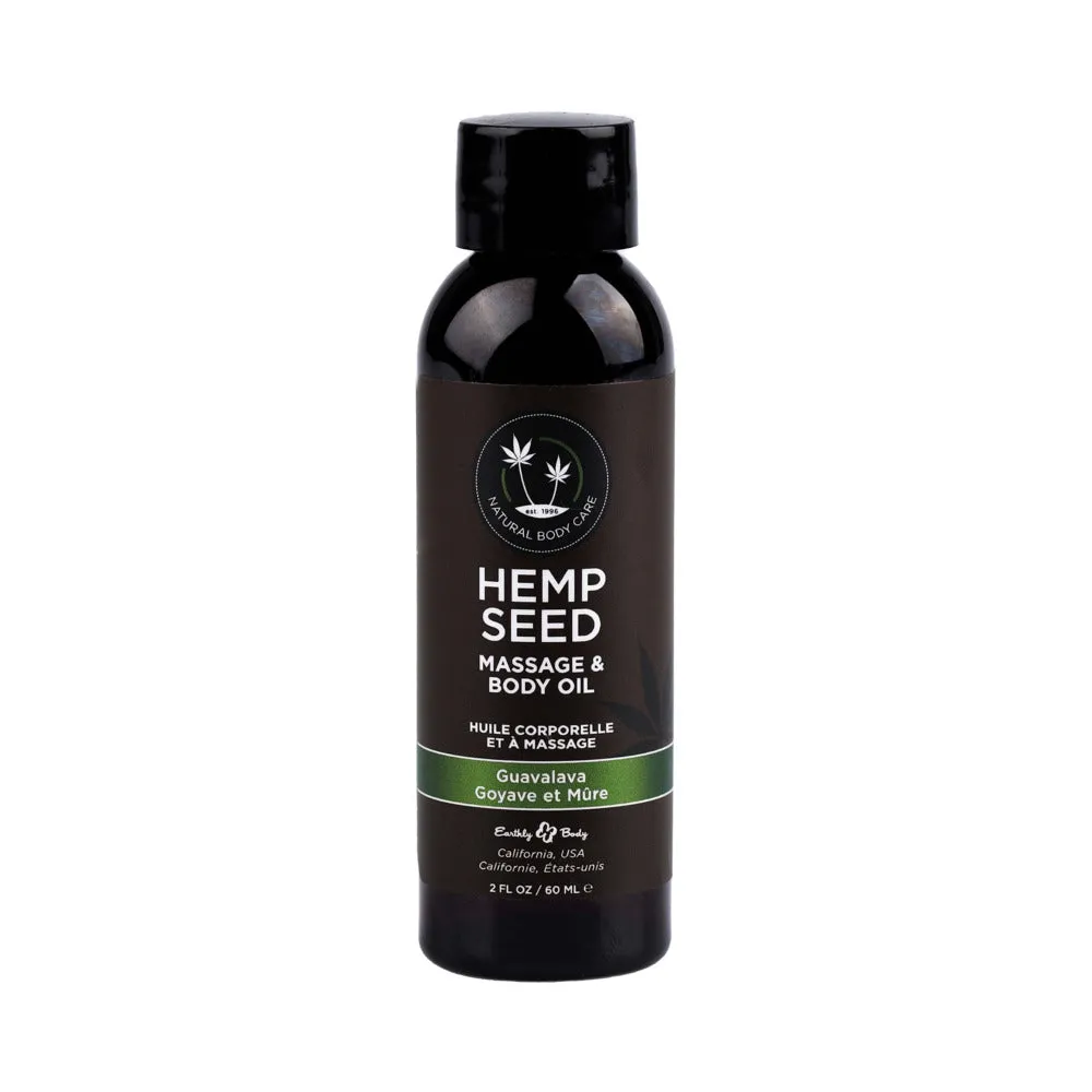 Earthly Body Hemp Seed Massage Oil 3-Piece Gift Set 2 oz.