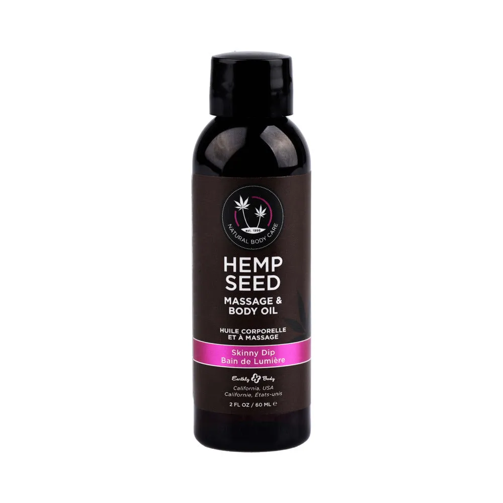 Earthly Body Hemp Seed Massage Oil 3-Piece Gift Set 2 oz.