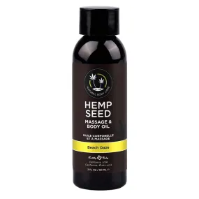 Earthly Body Hemp Seed Massage Oil Beach Daze