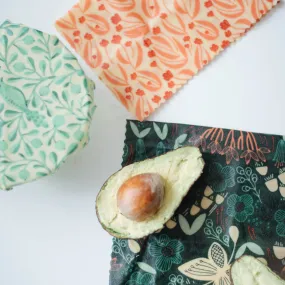 Earthology Organic Cotton Beeswax Wraps - 5 Pack