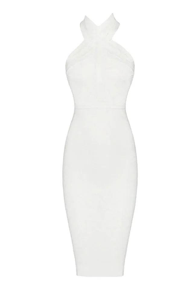 Eden Bandage Dress - Pearl White