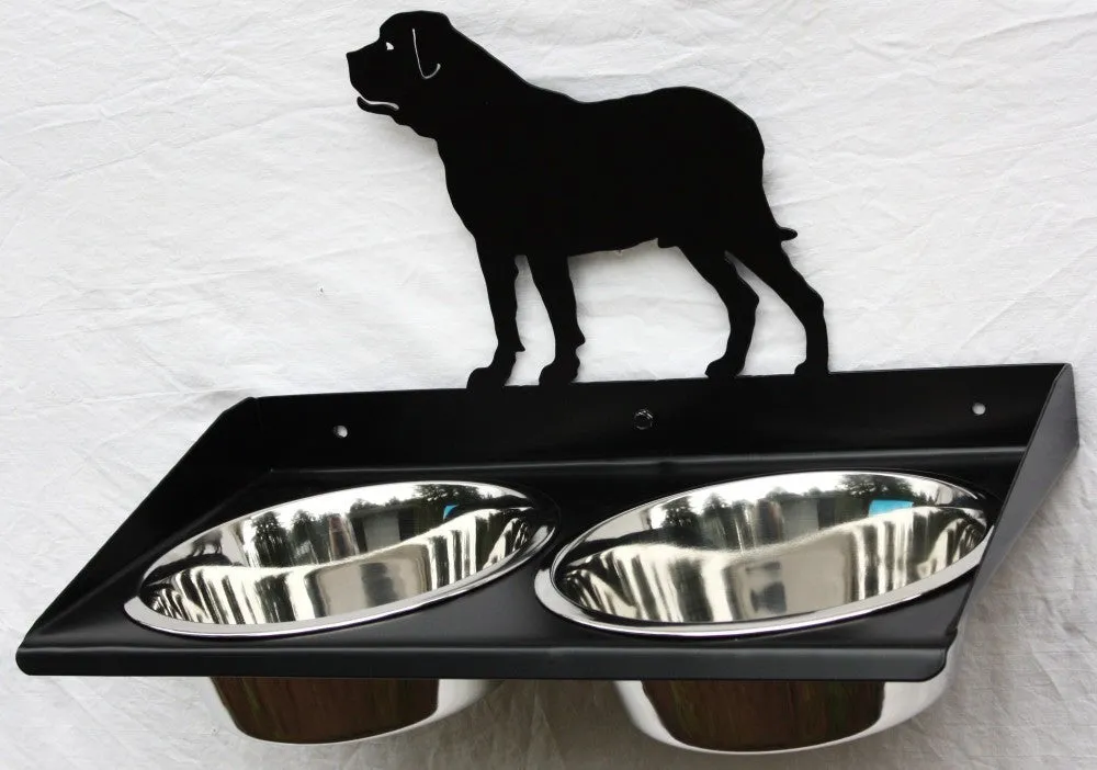 Elevated Dog Feeder for Mastiff. Wall Mount Design