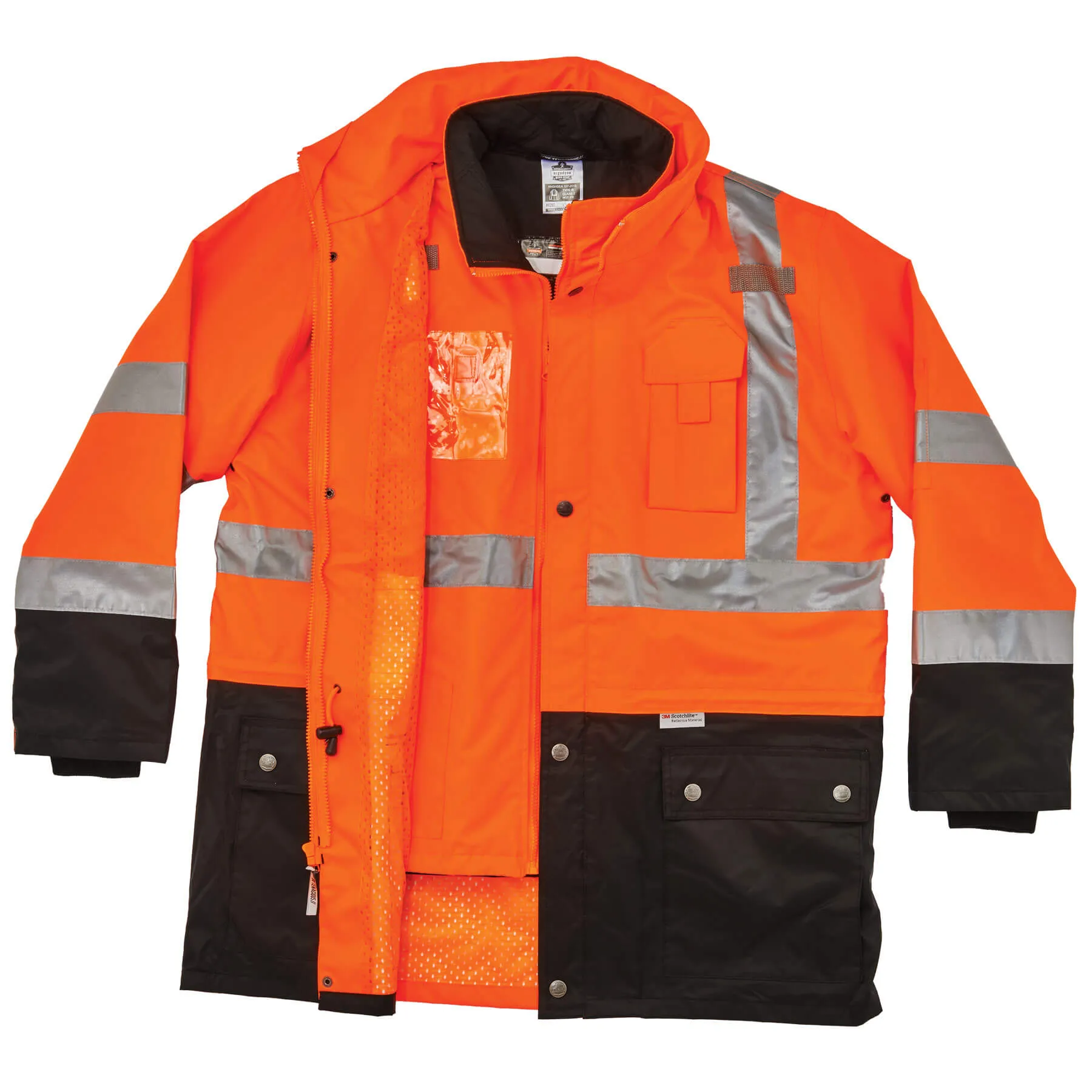 Ergodyne 25553 GloWear 8388 Type R Class 3/2 Thermal Jacket Kit, Medium, HV Orange