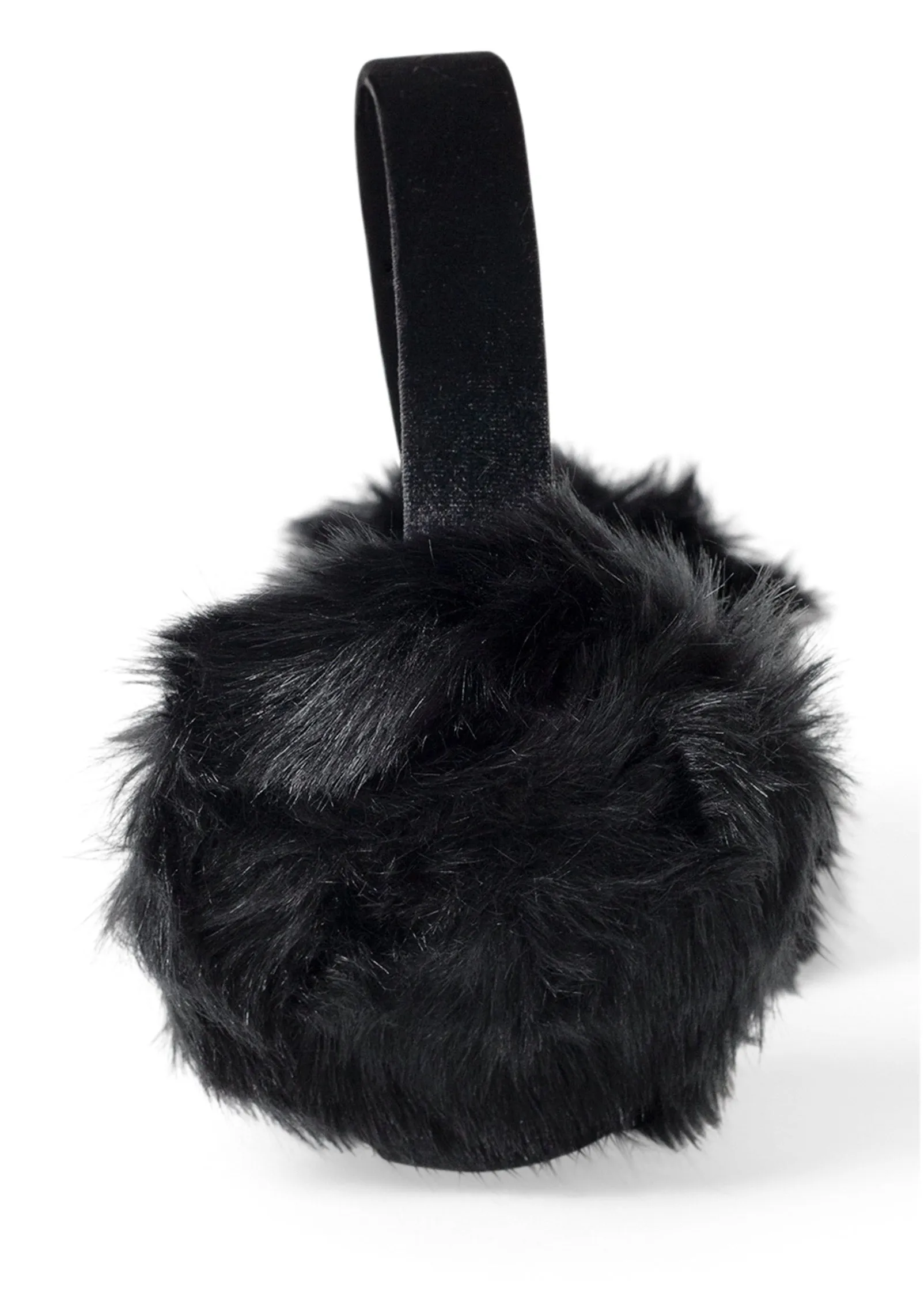 Faux-Fur Ear Muffs - Black