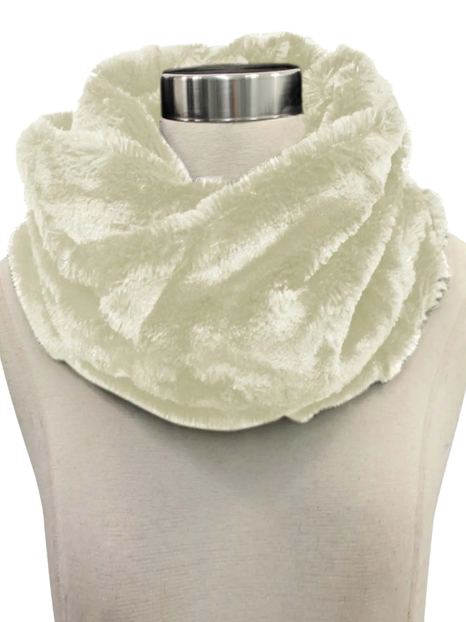 Faux Fur Infinity Neck Warmer Winter Scarf