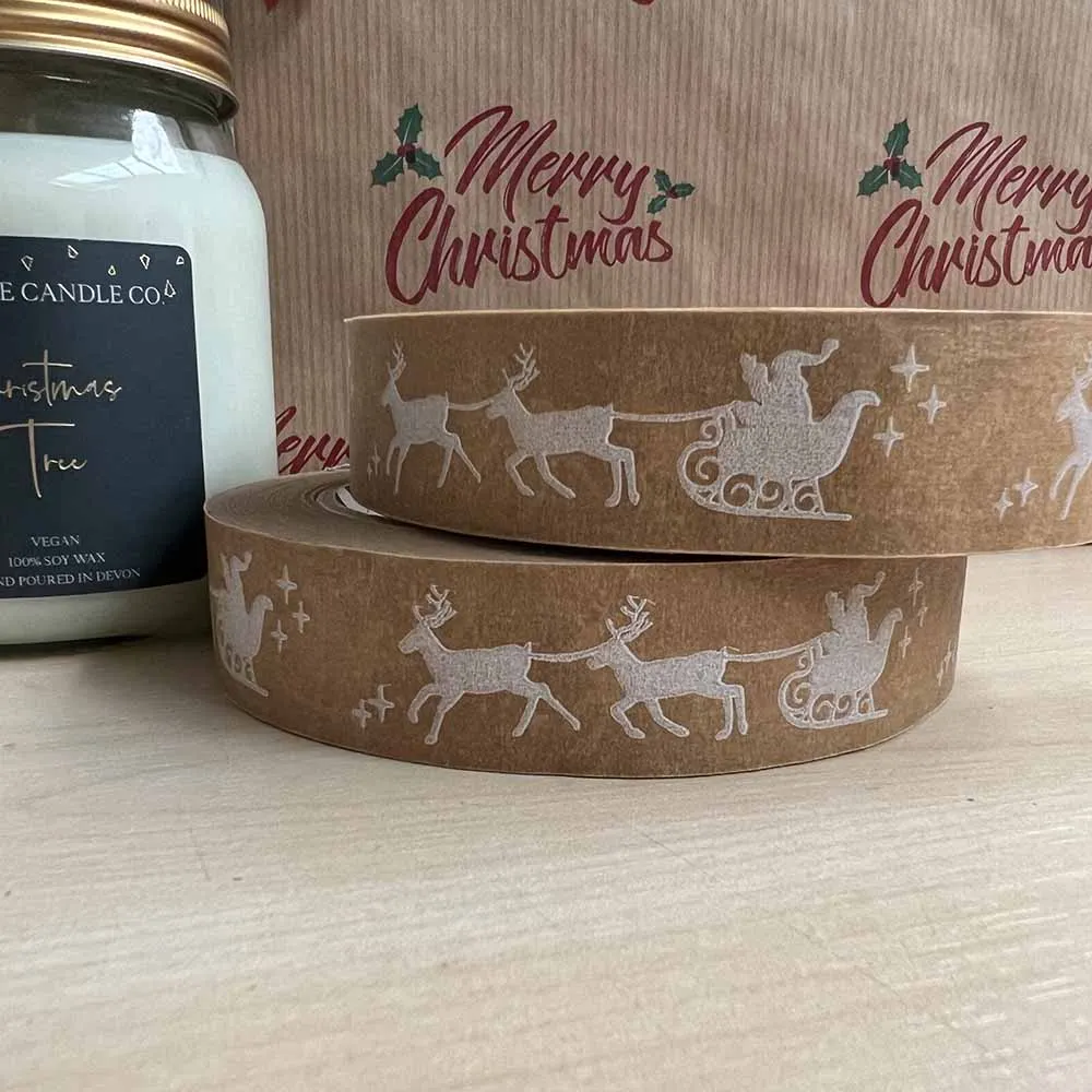 Festive Biodegradable Paper Tape 24mm x 50m