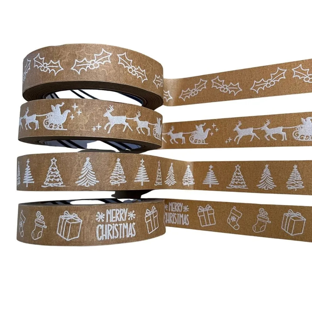 Festive Biodegradable Paper Tape 24mm x 50m