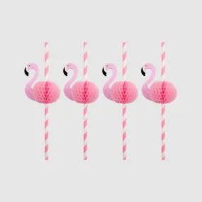 Flamingo Honeycomb Straws (10 per pack)