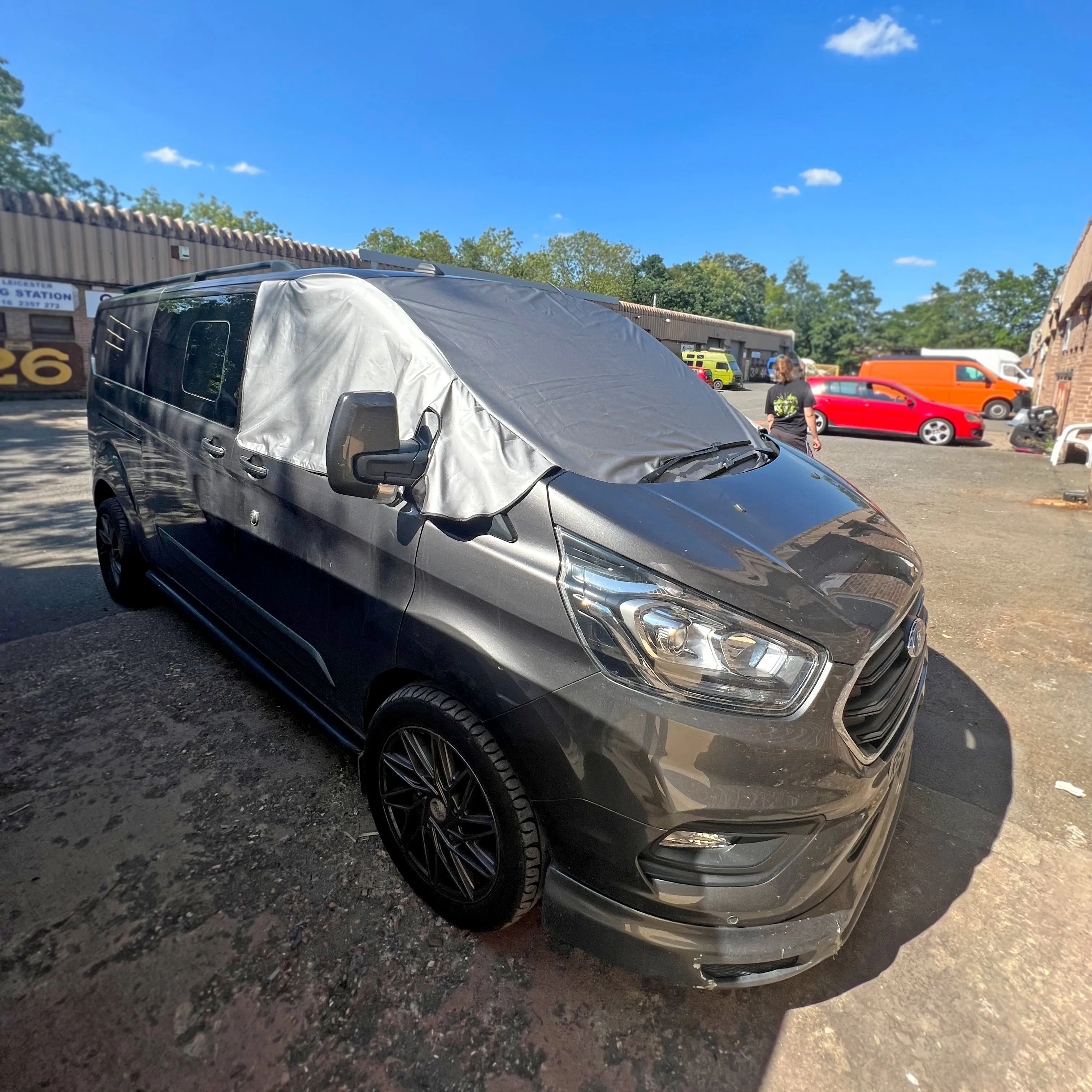 Ford Transit Custom Screen Wrap - Silver Plain