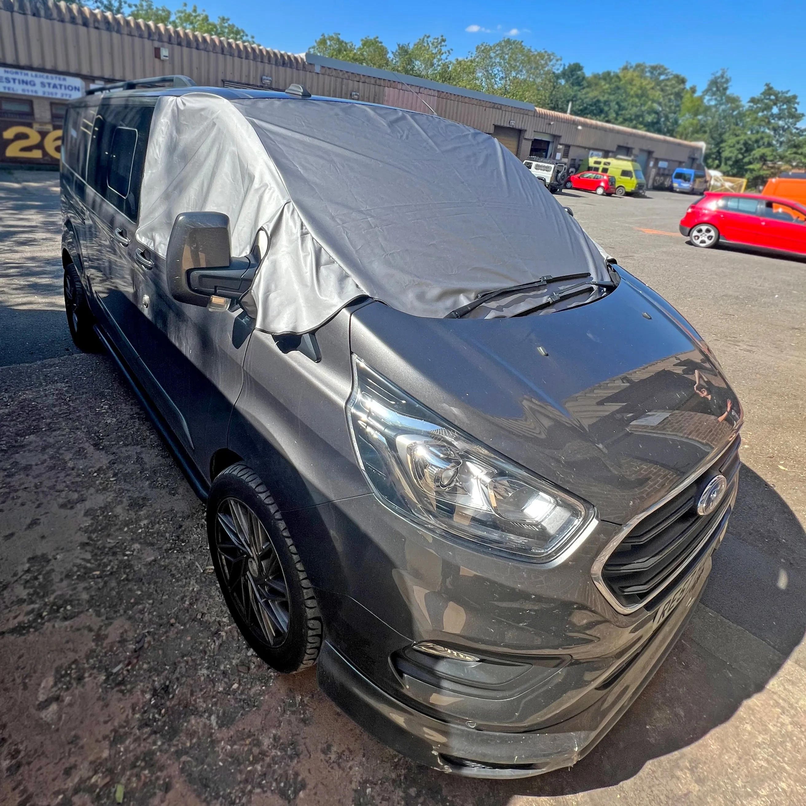 Ford Transit Custom Screen Wrap - Silver Plain