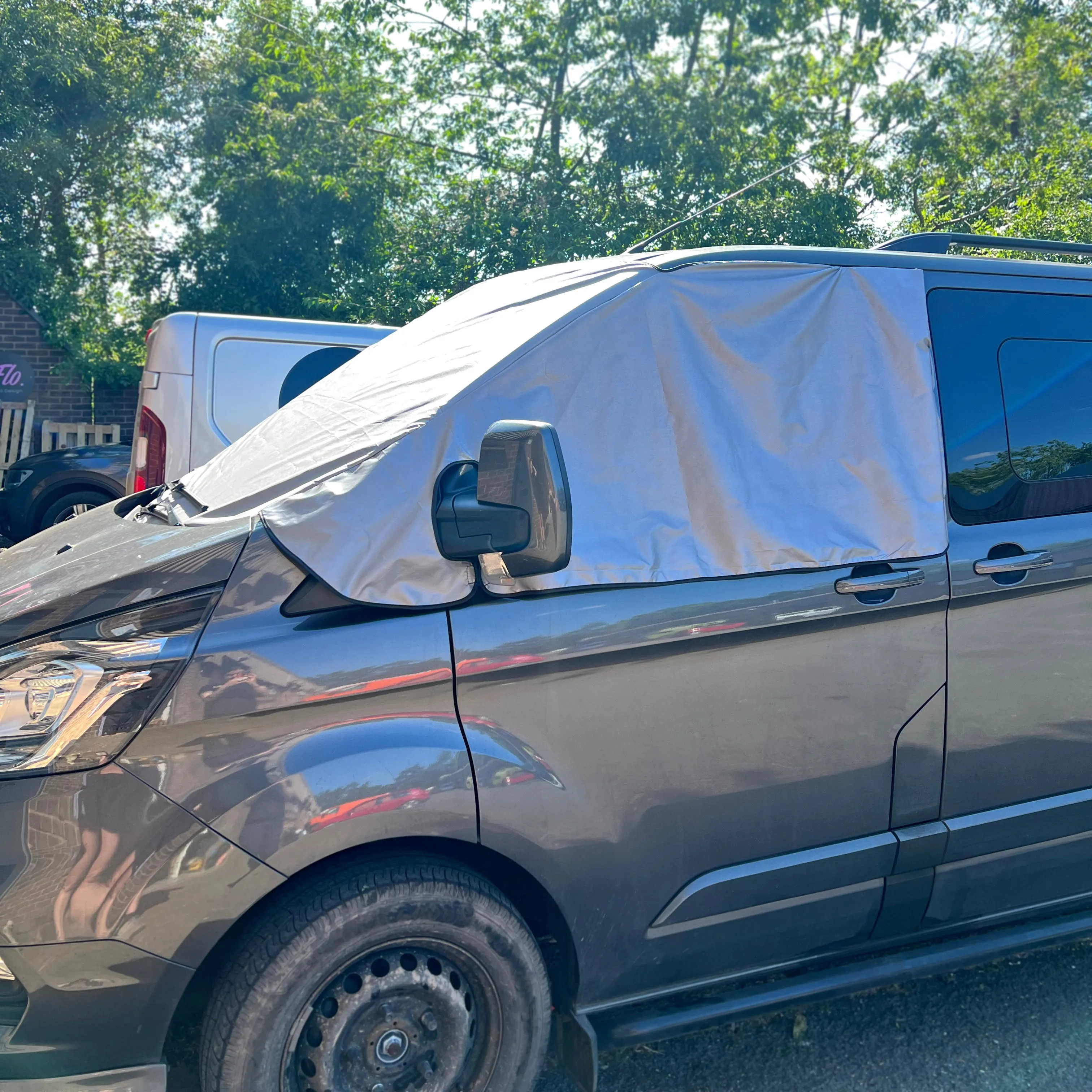 Ford Transit Custom Screen Wrap - Silver Plain