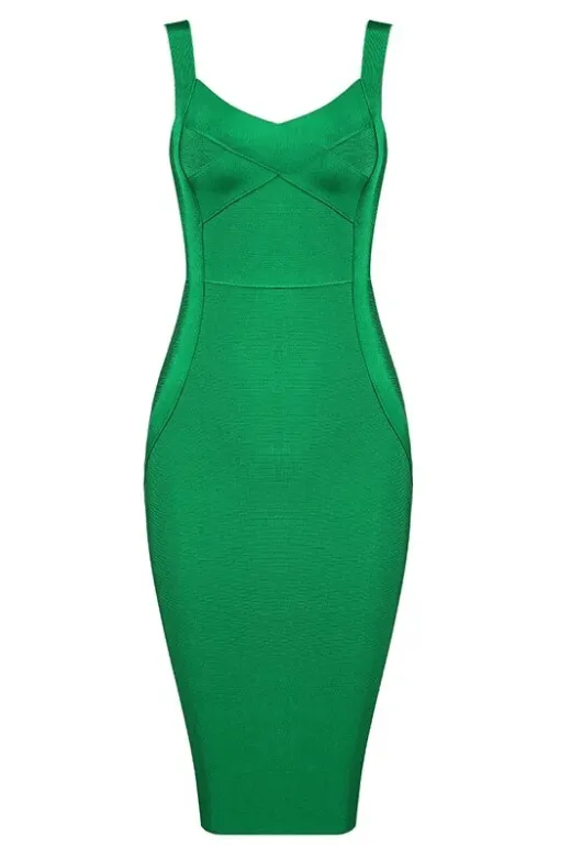 Freya Bandage Dress - Emerald Green