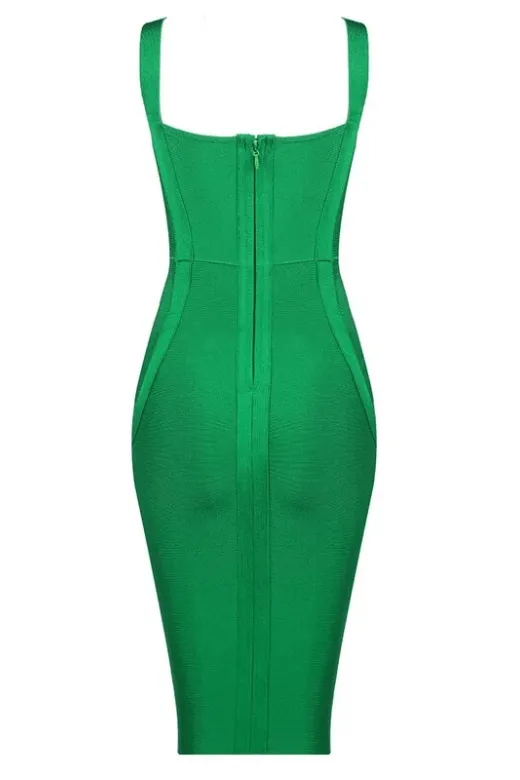 Freya Bandage Dress - Emerald Green