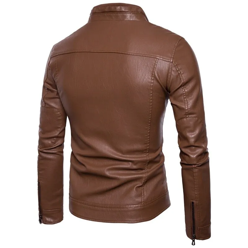 Funki Buys | Jackets | Men's Motorcycle Faux Leather Jacket