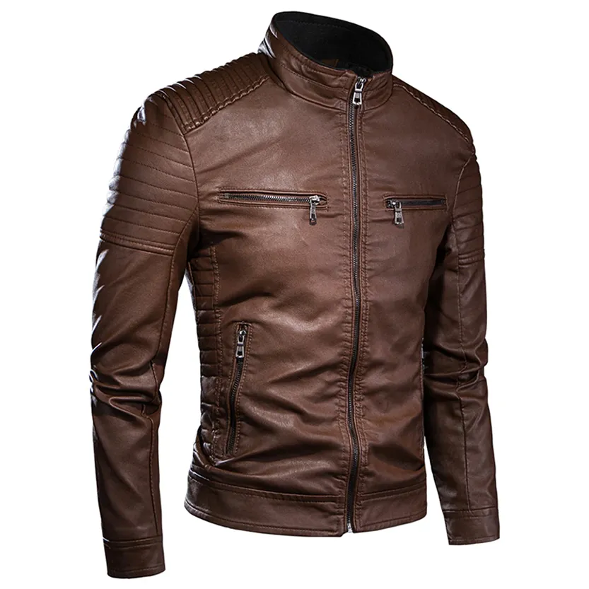 Funki Buys | Jackets | Men's Motorcycle Faux Leather Jacket