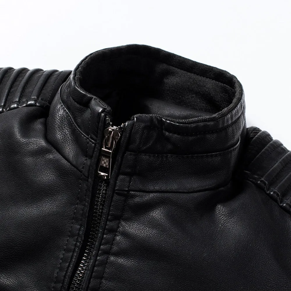 Funki Buys | Jackets | Men's Motorcycle Faux Leather Jacket