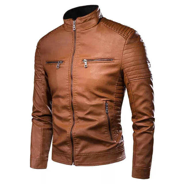 Funki Buys | Jackets | Men's Motorcycle Faux Leather Jacket