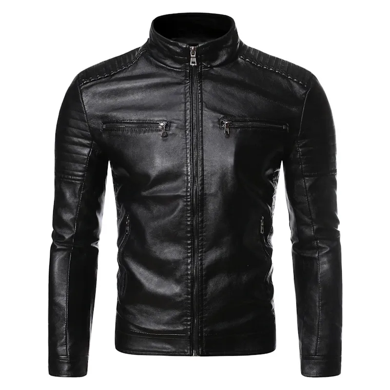 Funki Buys | Jackets | Men's Motorcycle Faux Leather Jacket