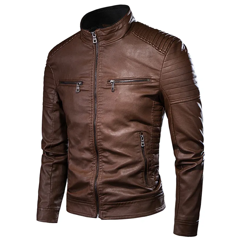 Funki Buys | Jackets | Men's Motorcycle Faux Leather Jacket