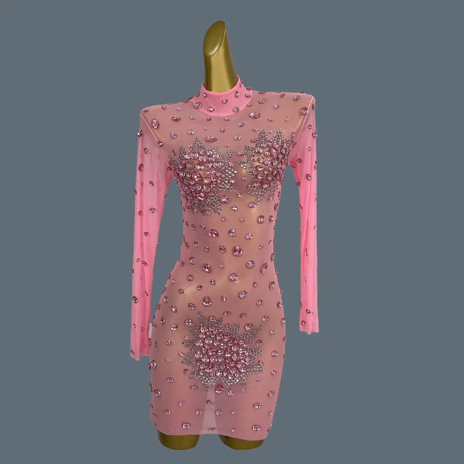 Glitter Dress New Arrival Pink Diamonds