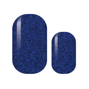 Glittering Midnight Blue Nail Wraps