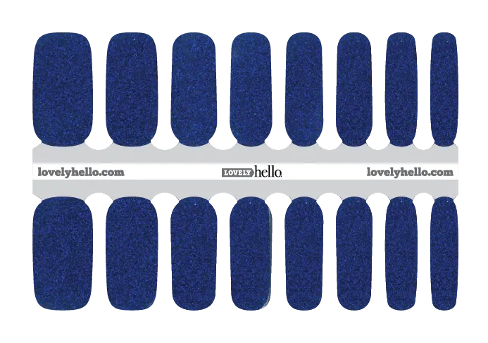 Glittering Midnight Blue Nail Wraps