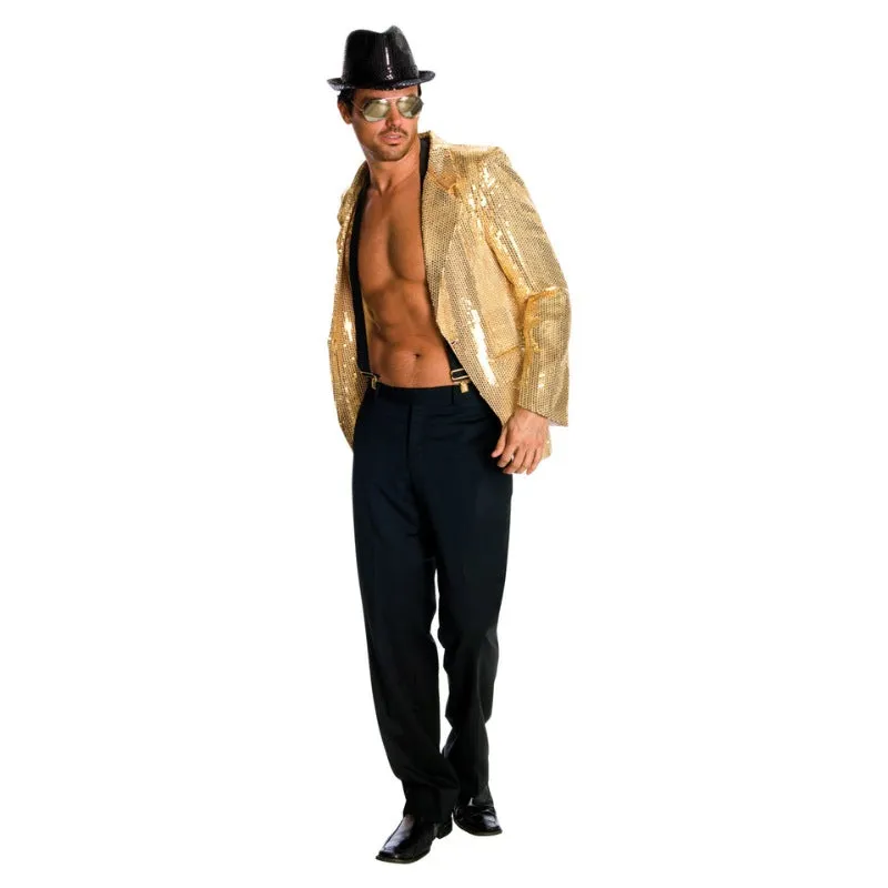 Gold Sequin Jacket-Mens