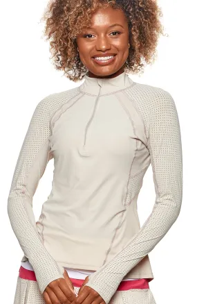 Grace 1/2 Zip Long Sleeve Top Sabia