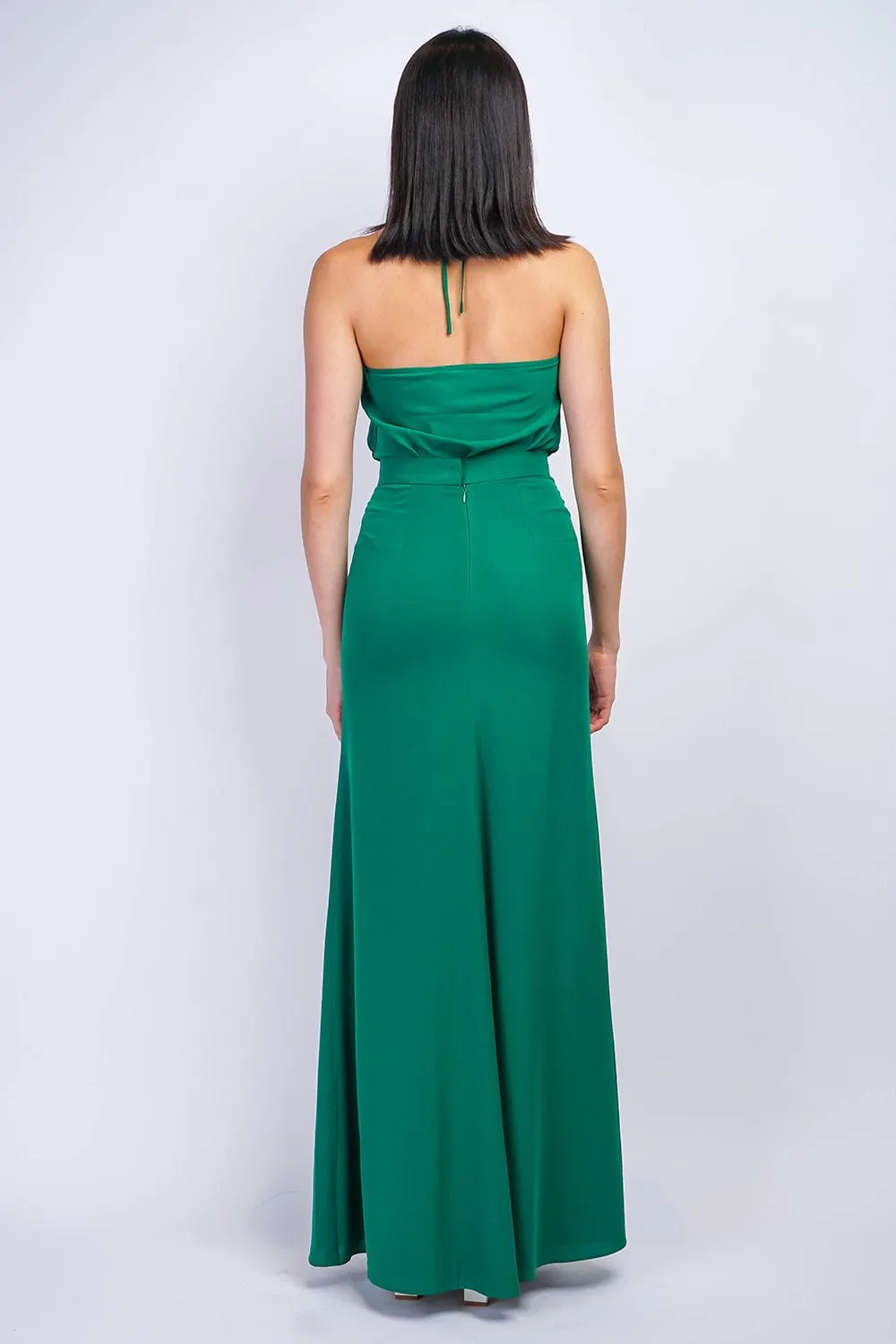 Green Ashley  Front Slit Long Skirt