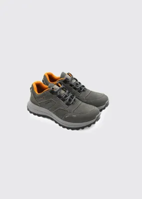 Grey Leather Waterproof Men's Shoes with Laces - Dubarry Colorado