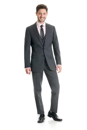 Grey Slim Fit Suit Coat - Super 120's