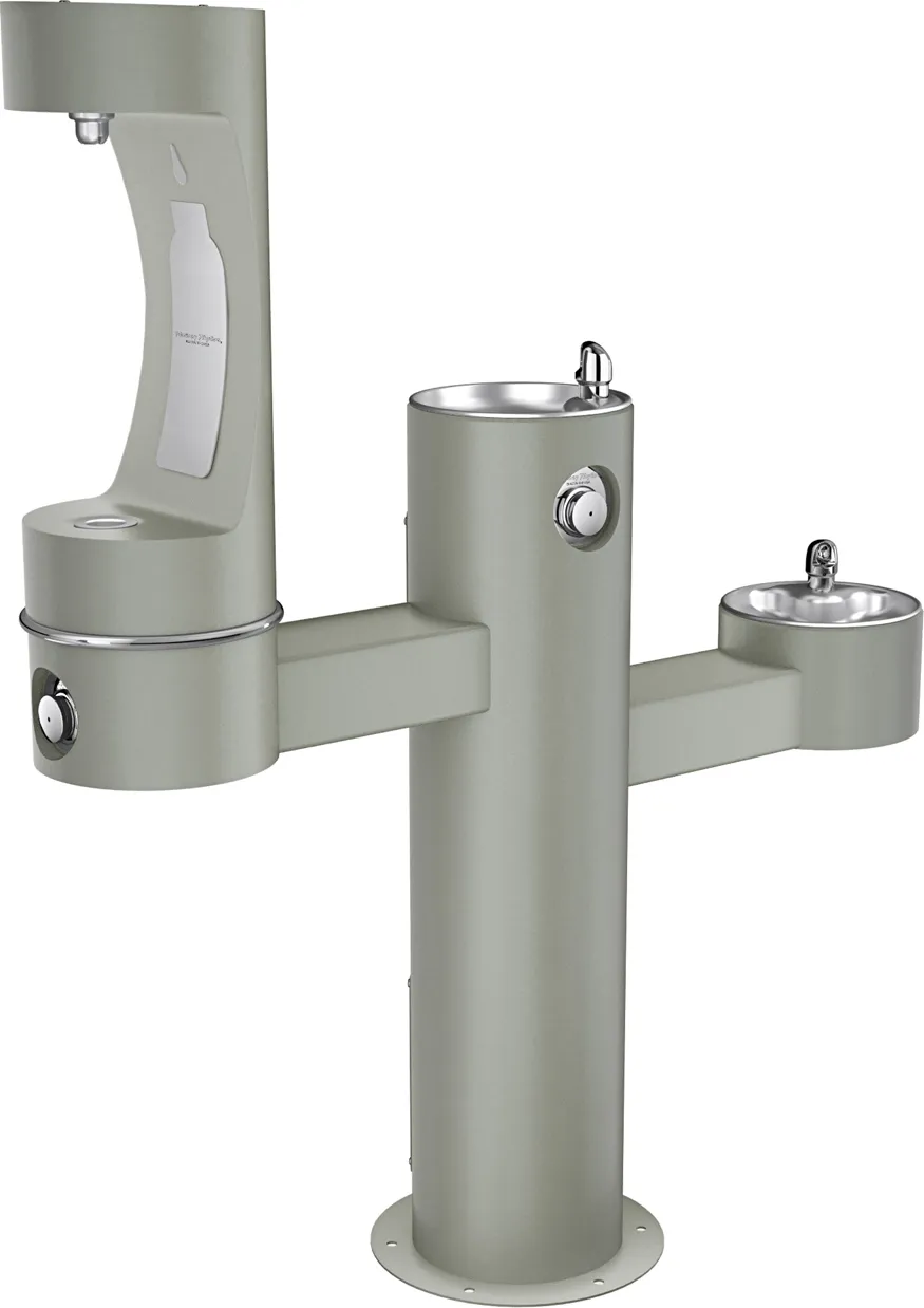 Halsey Taylor 4430BF1M | Freestanding Tri-level Bottle Filling Station | Filterless, Non-refrigerated