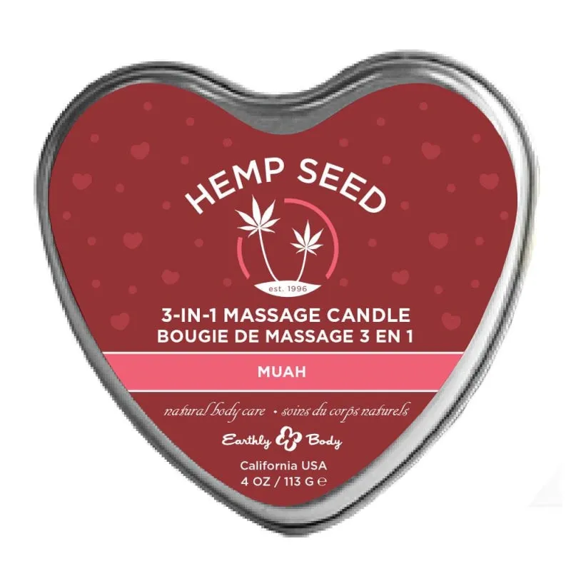 Heart Candle - 3-in-1 - Muah - 4.7 Oz.