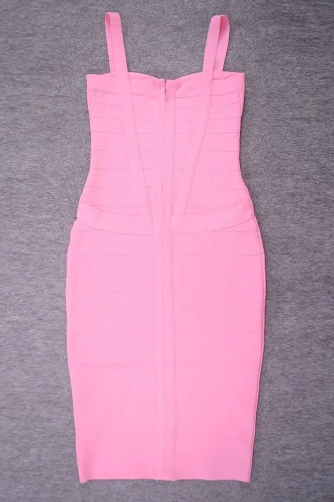 Heidi Bandage Midi Dress - Dusty Pink